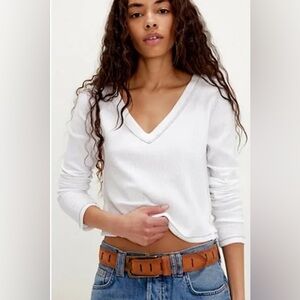 We The Free White Care Manchester Long Sleeve Size XS